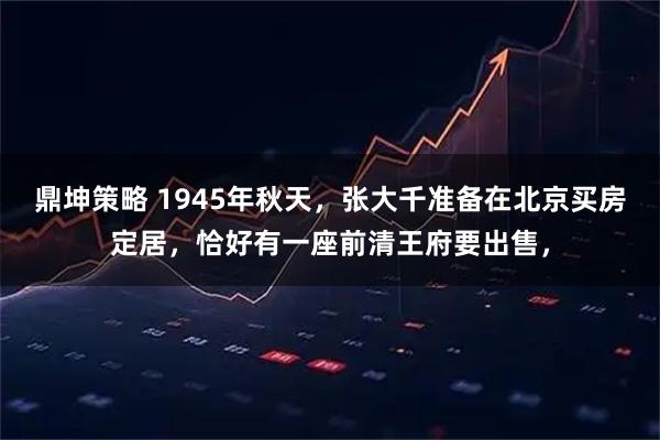 鼎坤策略 1945年秋天，张大千准备在北京买房定居，恰好有一座前清王府要出售，