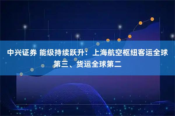 中兴证券 能级持续跃升：上海航空枢纽客运全球第三、货运全球第二